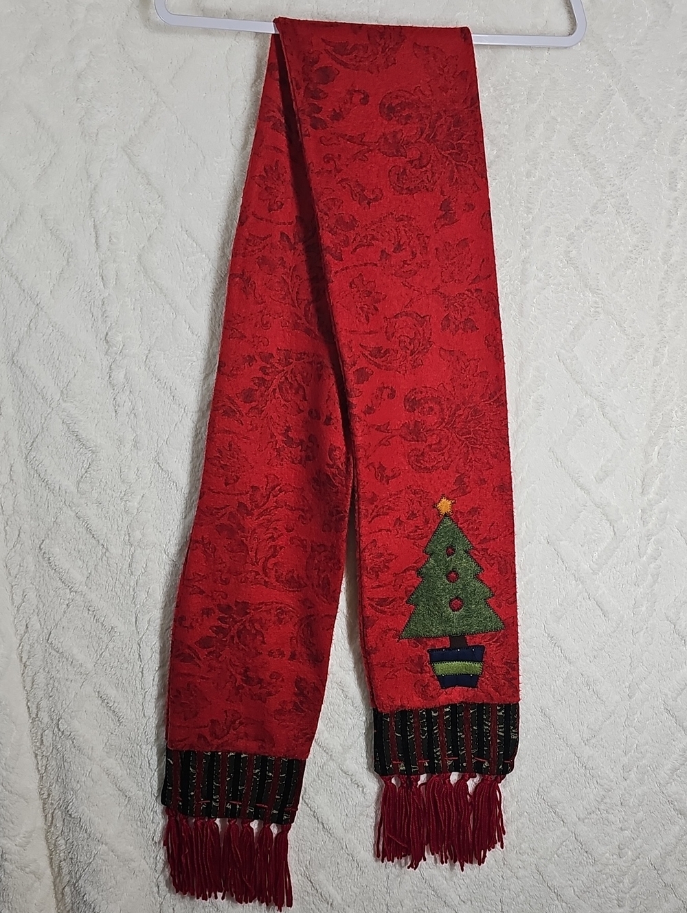 Felt Christmas Scarf & Matching Crossbody Purse * Snowman * Tree - Picture 5 of 12